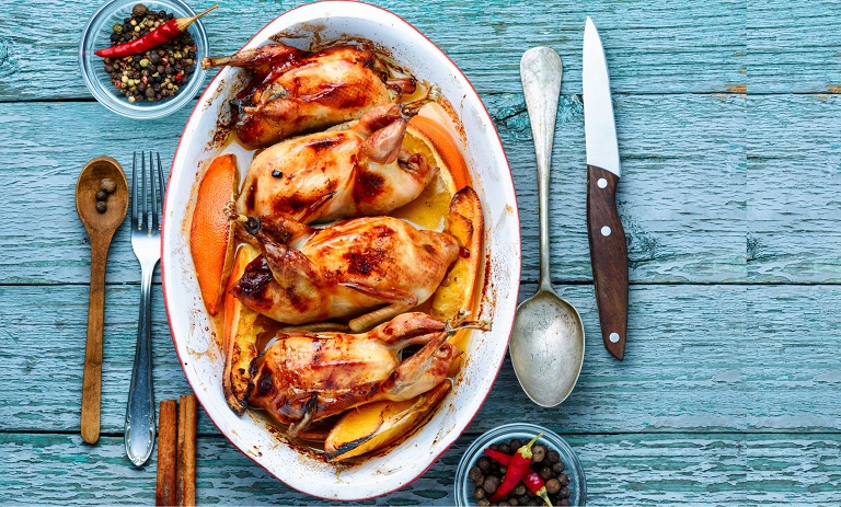 طرز تهیه بلدرچین پرتقالی+ نکات و فوتوفن ها