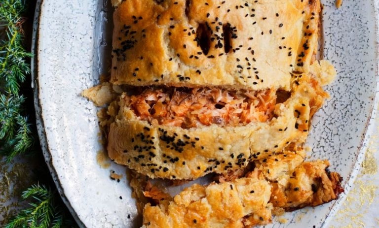 طرز تهیه پای سالمون دودی+نکات و فوتوفن ها