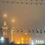زیبایی مه غلیظ در حرم امام رضا(ع)