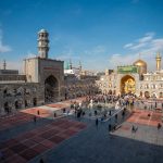 نصب کتیبه ولادت امام حسین(ع) در حرم رضوی
