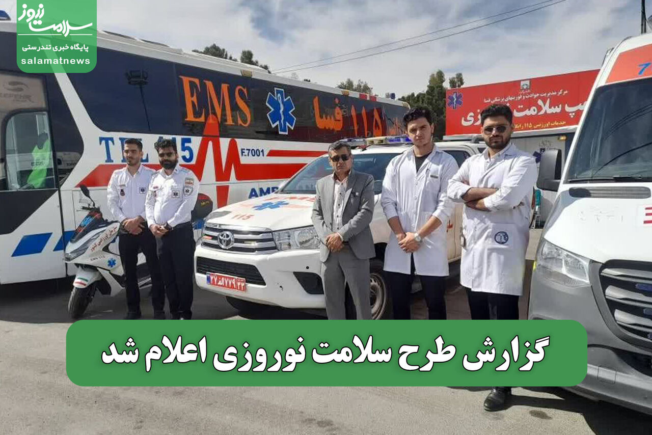 گزارش طرح سلامت نوروزی اعلام شد