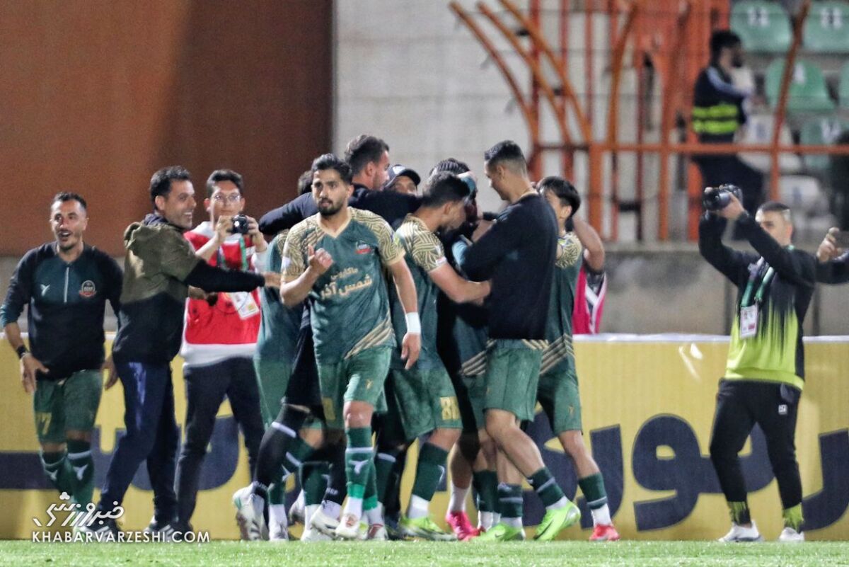 گل اول شمس آذر به پرسپولیس با قیچی برگردان فخریان +فیلم