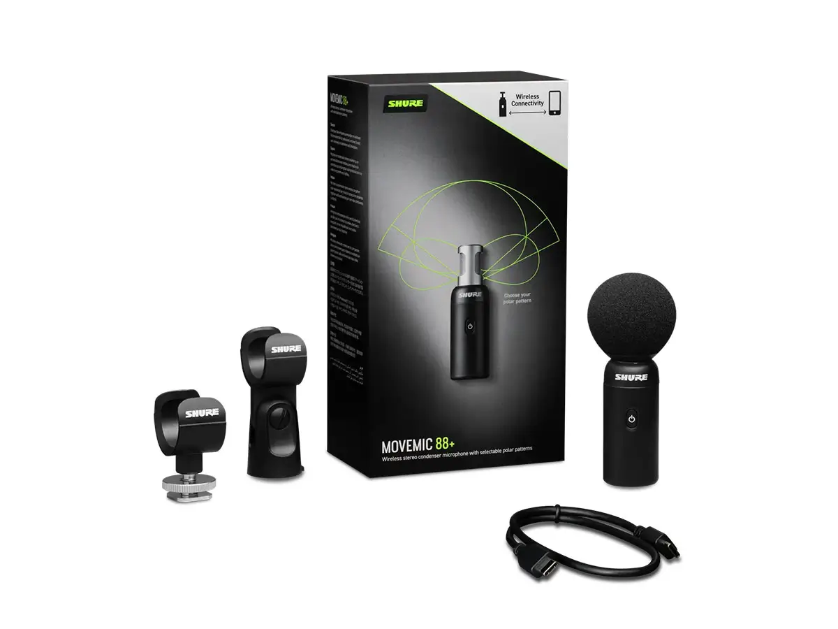 میکروفون بیسیم +Shure MoveMic 88 برای گوشیهای هوشمند، دوربینها و رایانهها معرفی شد