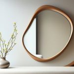 آینه چوبی دفرمه مینیمال: ترکیبی از سادگی و جذابیت در دکوراسیون