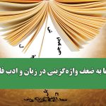 انتقادها به ضعف واژه‌گزینی در زبان و ادب فارسی