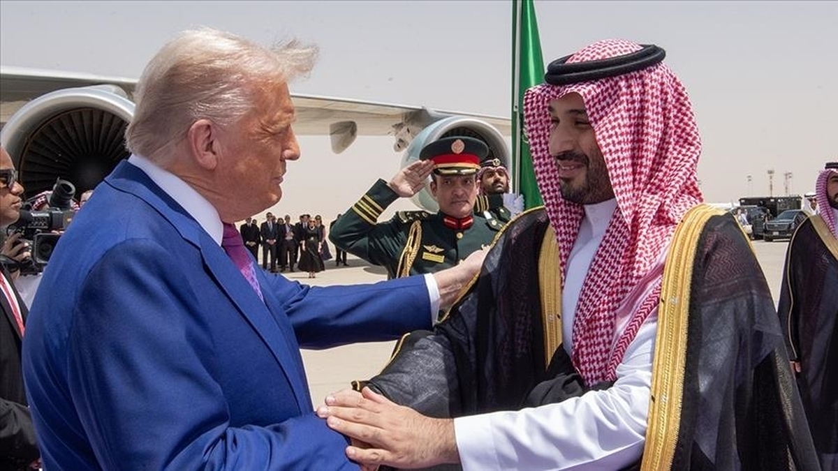 خوش و بش ترامپ و بن سلمان با یک چهره ایرانی + فیلم
