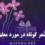 شعر کوتاه در مورد معلم (اشعار زیبای روز معلم برای مدرسه و استوری)