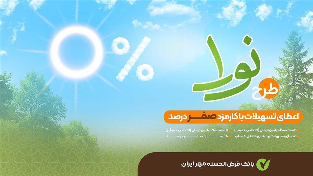 وام بدون کارمزد ۴۰۰ میلیون تومانی / جزئیات کامل شرایط دریافت وام طرح نورا بانک مهر ایران