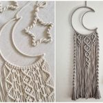 جدیدترین آویزهای دیواری مکرومه با طرح ماه و ستاره